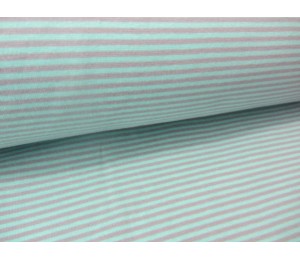 Ringelbündchen mint grau Ringel 